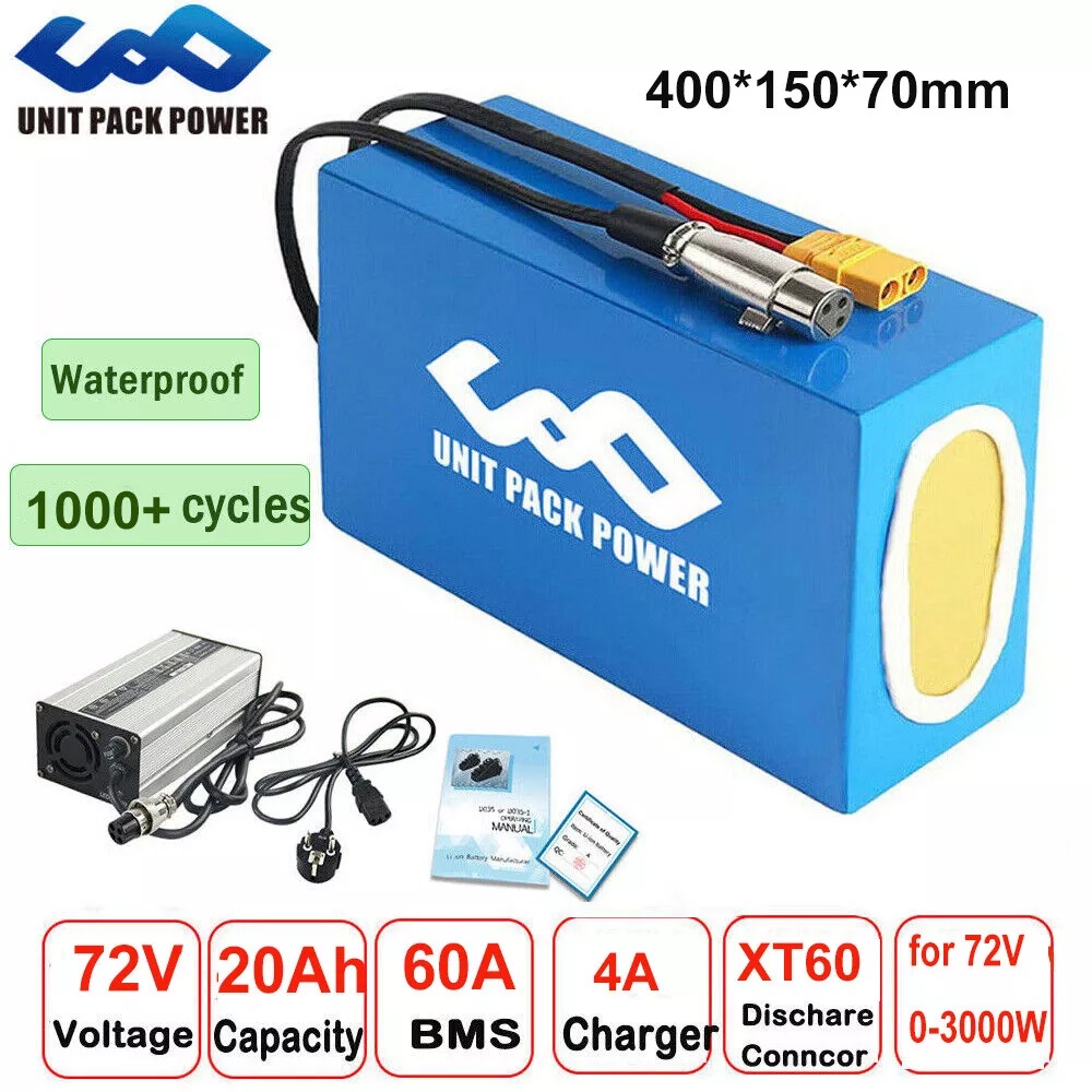 Bateria para Bicicleta Elétric - Electric Bicycle Battery 72V 30Ah avaliação e preço
